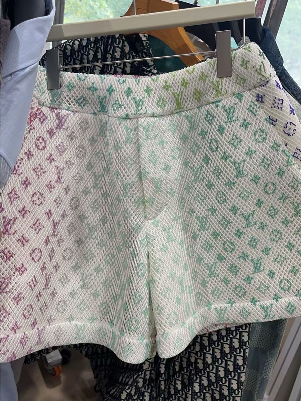 Louis Vuitton Pastel Monogram High-Waist Shorts - Picture 9 of 11